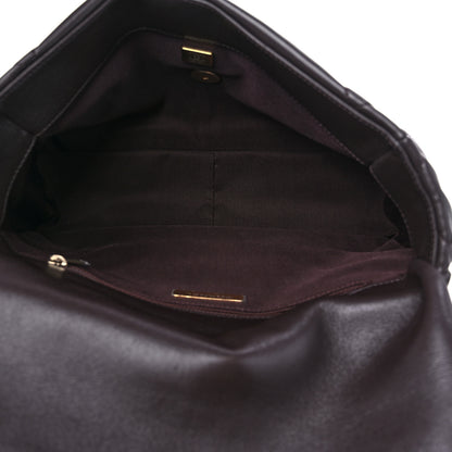 Chanel Lambskin Quilted Large Chanel 19 Flap Dark Brown 5 of 10