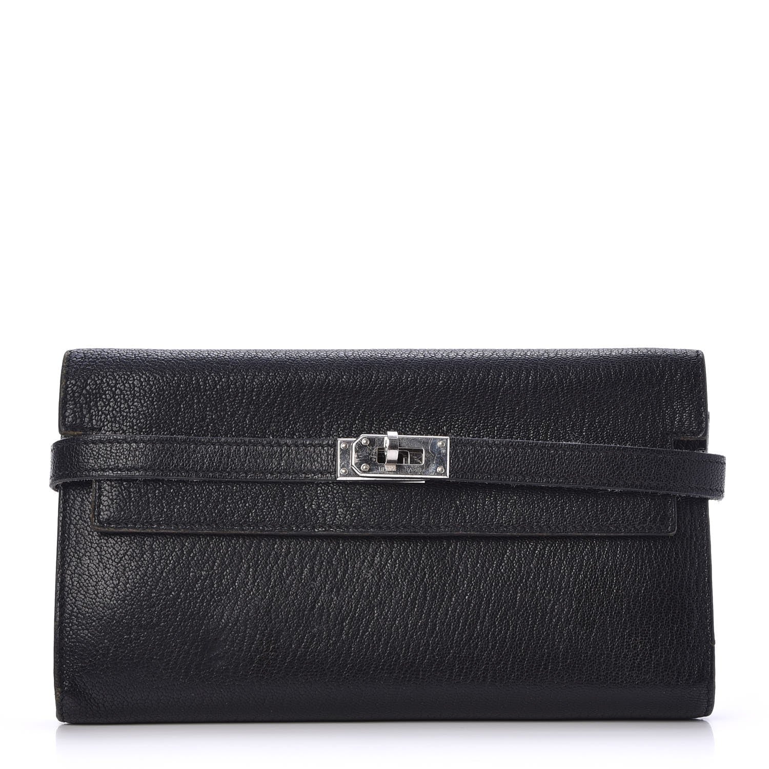 Hermes Chevre Mysore Kelly Longue Wallet Black 1 of 16