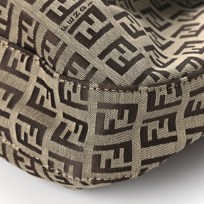 Fendi Zucchino Vitello Drawstring Shoulder Bag Testa di Moro Beige 7 of 7
