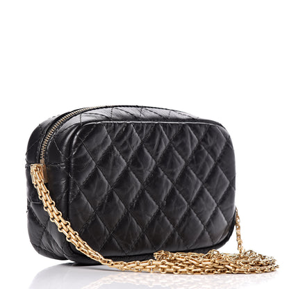 Chanel Aged Calfskin Quilted Mini Reissue Camera Case Black 3 of 10