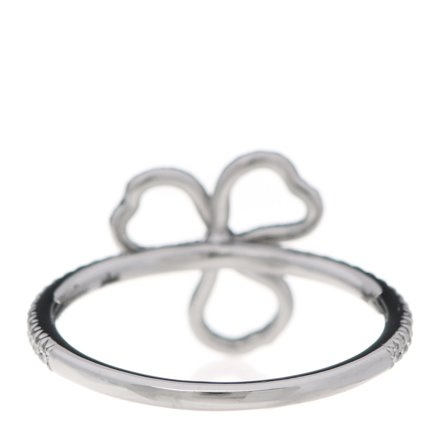 Platinum Diamond Small Open Paper Flowers Ring 54 6.75