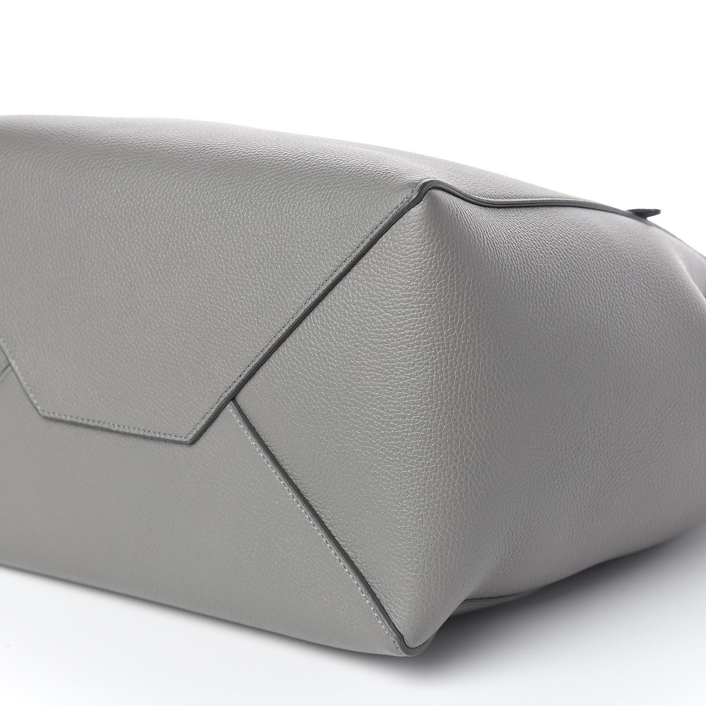 Soft Grained Calfskin Small Belt Cabas Phantom Medium Grey
