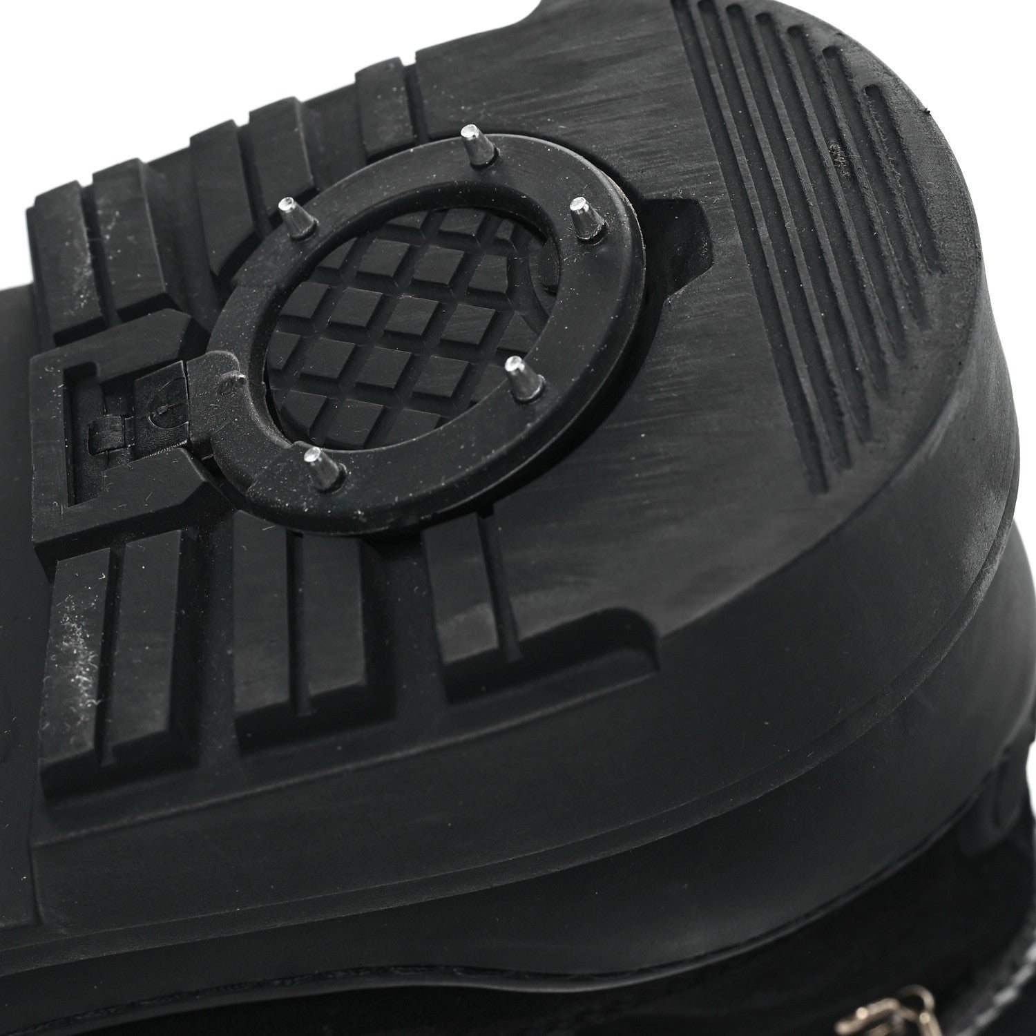 Chanel Suede Nylon CC Lace Up Snow Boots 39 Black 8 of 9