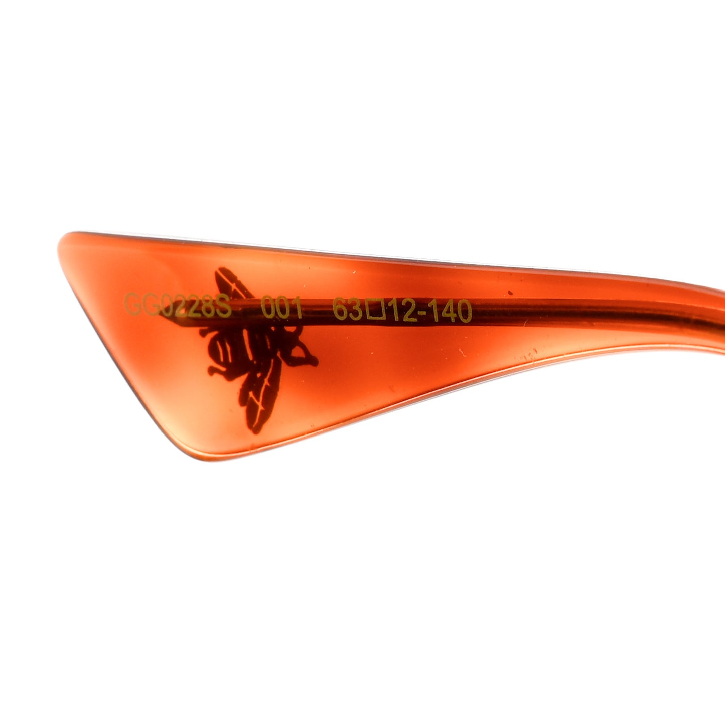 Square Frame Sunglasses GG0228S Gold Red