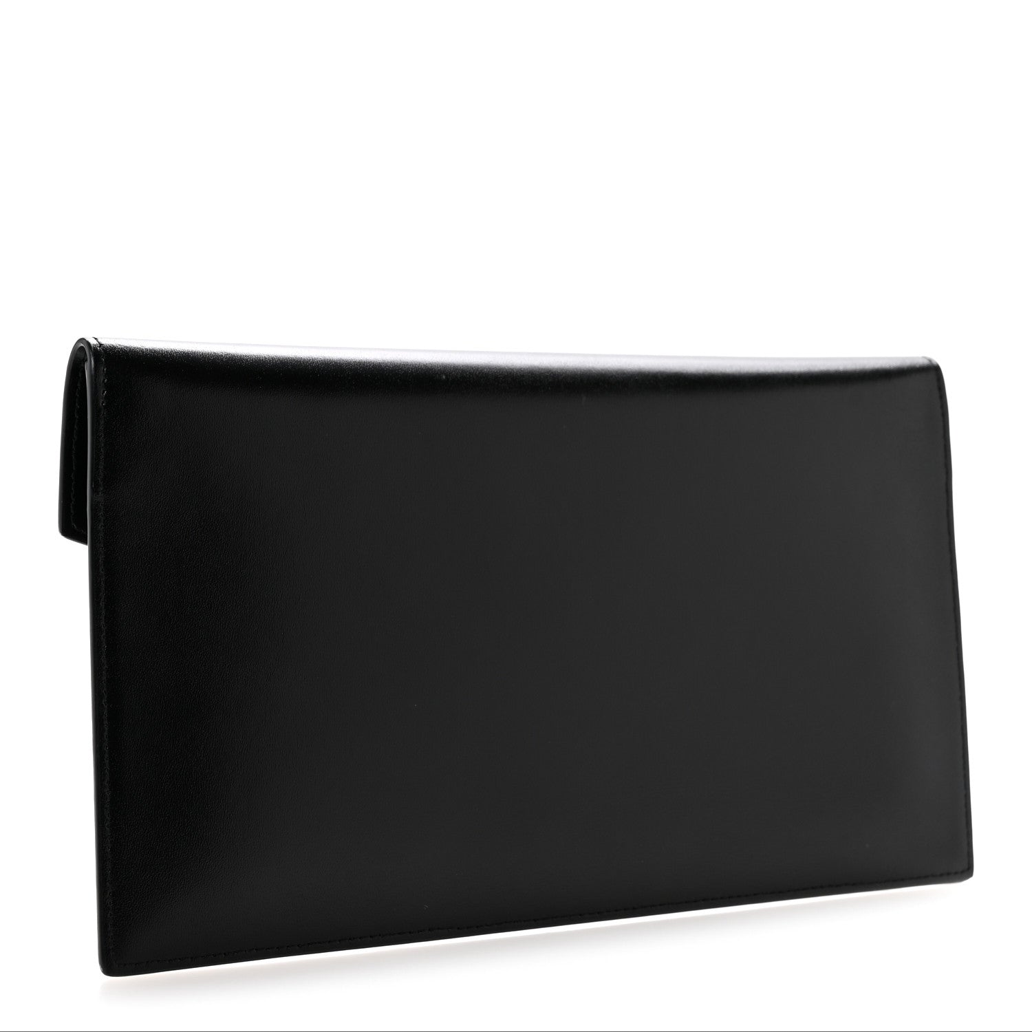 Saint Laurent Smooth Shiny Calfskin Monogram Uptown Pouch Black 3 of 11