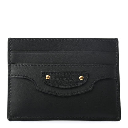 Balenciaga Smooth Calfskin Neo Classic Gold Hardware City Card Case Black 1 of 6