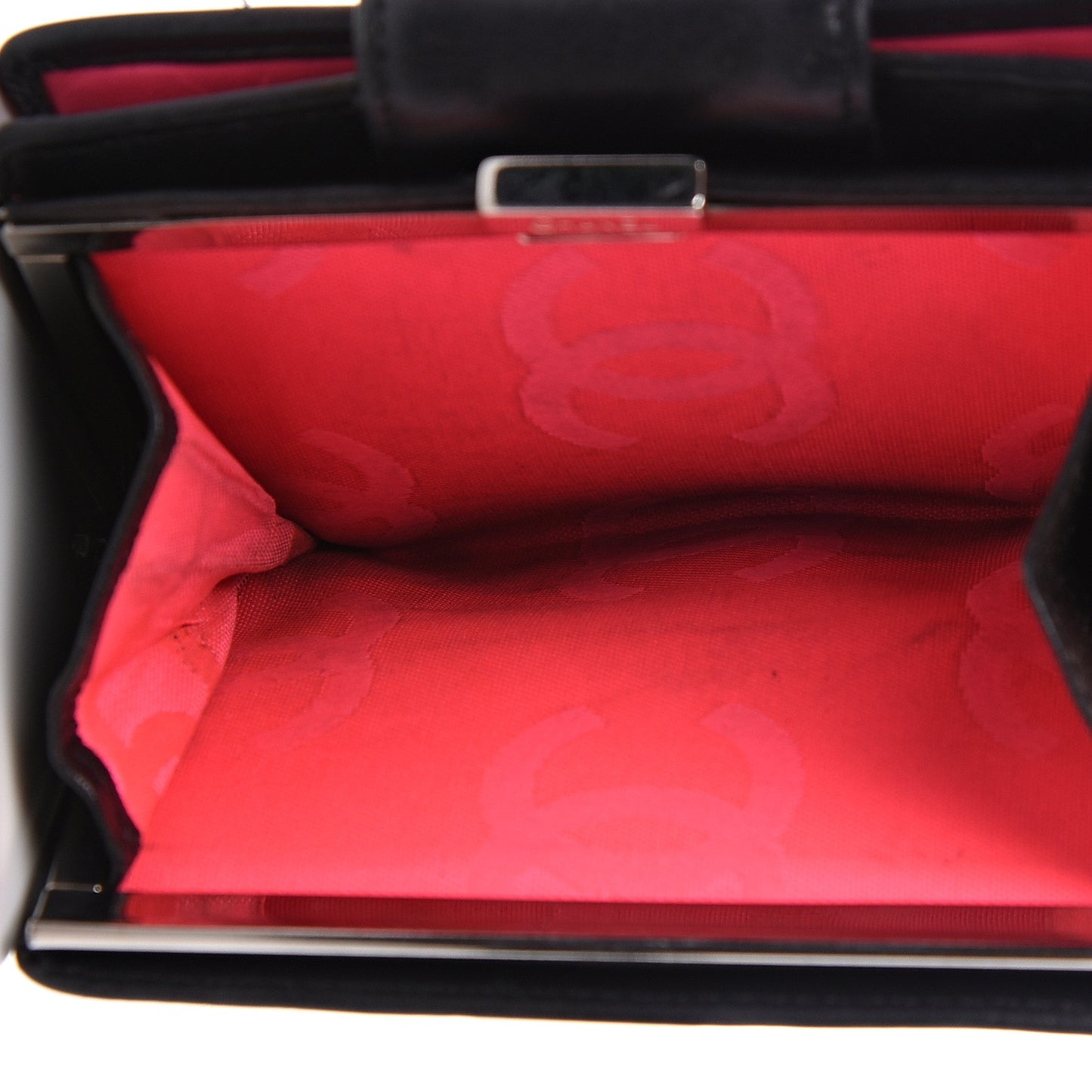 Calfskin Quilted Cambon Bi-Fold Wallet Black