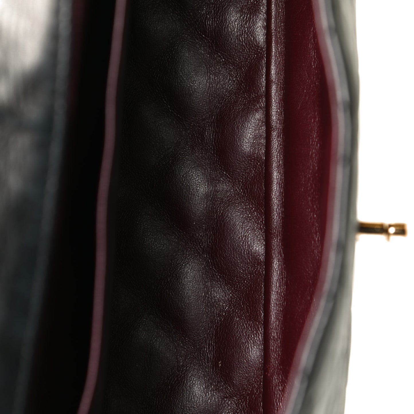 Washed Lambskin Quilted Maxi Single Flap Black
