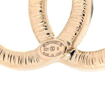 Chanel Crystal Large CC Earrings Gold 3 of 5