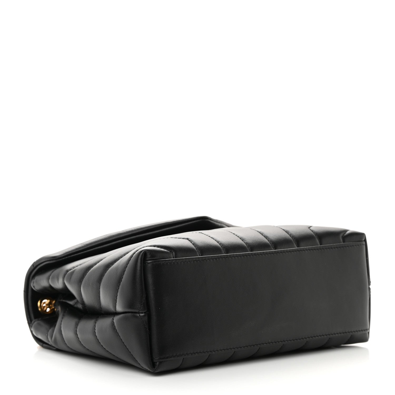 Saint Laurent Calfskin Y Quilted Monogram Small Loulou Chain Satchel Black 4 of 13