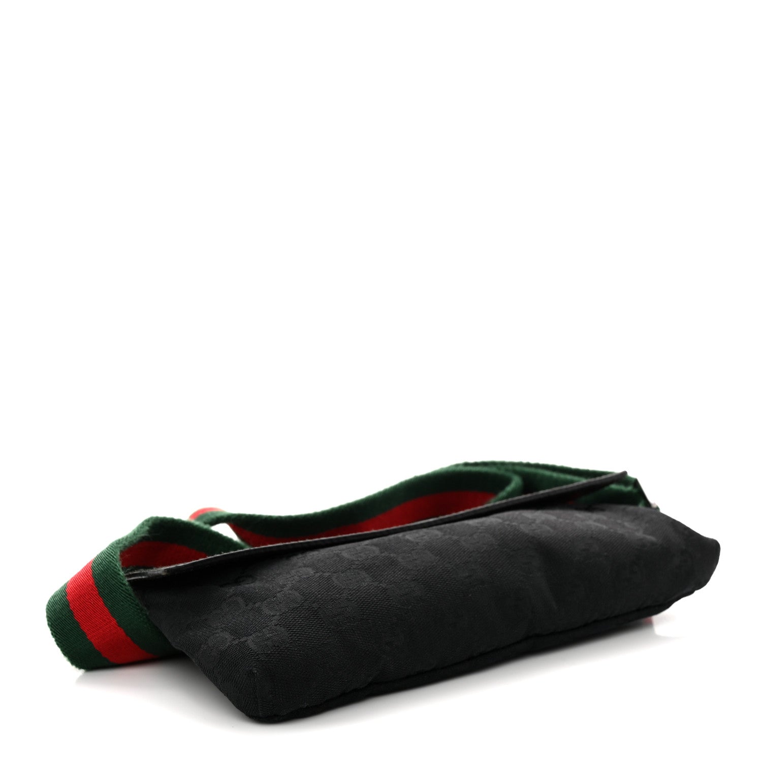 Gucci Monogram Web Belt Pouch Bag Black 4 of 14
