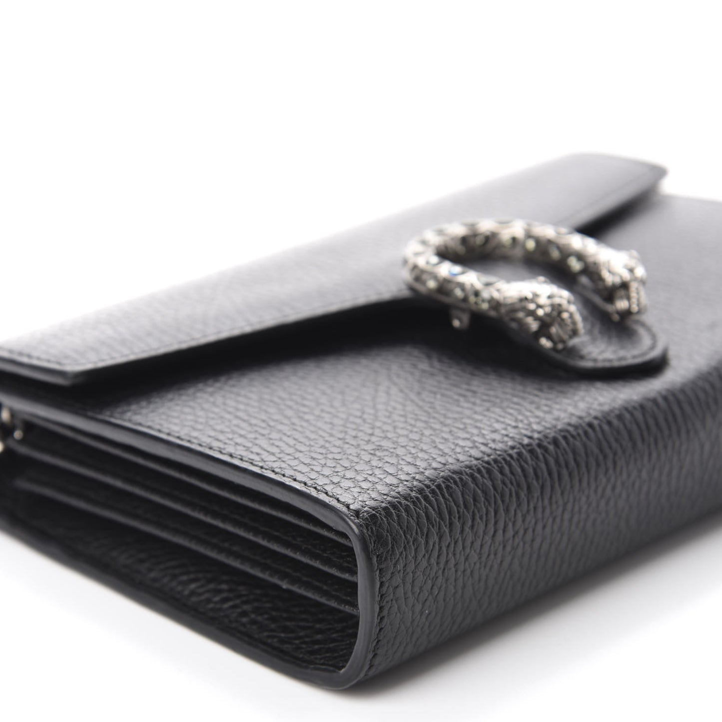 Calfskin Mini Dionysus Chain Wallet Black