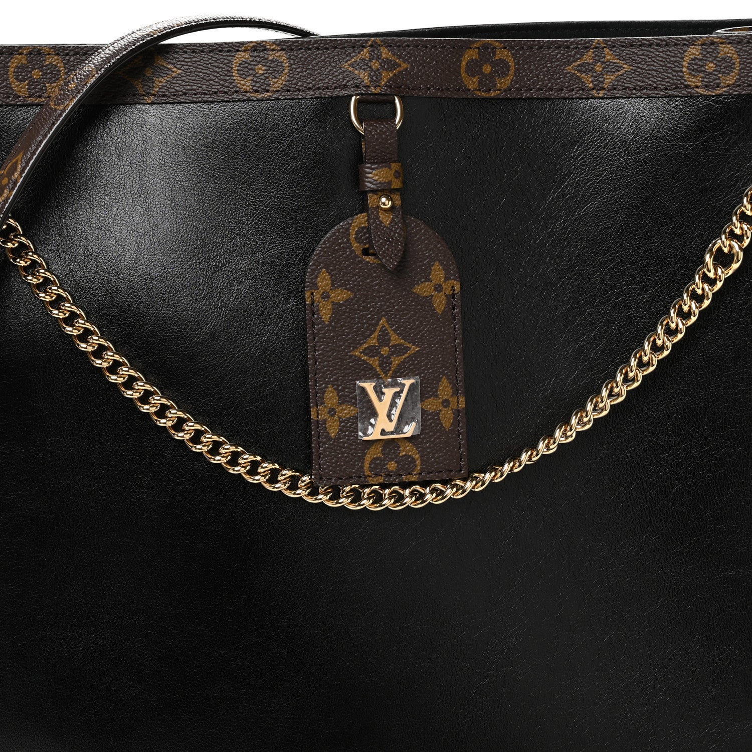 Louis Vuitton Calfskin Monogram Nova Vibe MM Black 7 of 10