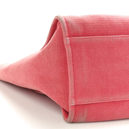 Chanel Canvas Large Deauville Tote Red 9 of 11