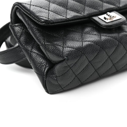 Chanel Grained Calfskin Quilted 2.55 Reissue Flap Belt Bag Clutch Black 8 of 10