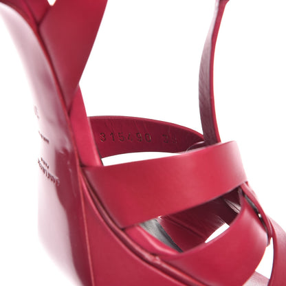 Saint Laurent Calfskin Tribute 75 Platform Sandals 39 Fuchsia 8 of 9