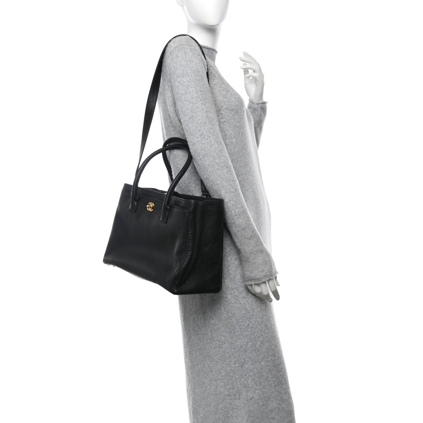 Deerskin Cerf Executive Shopper Tote Black