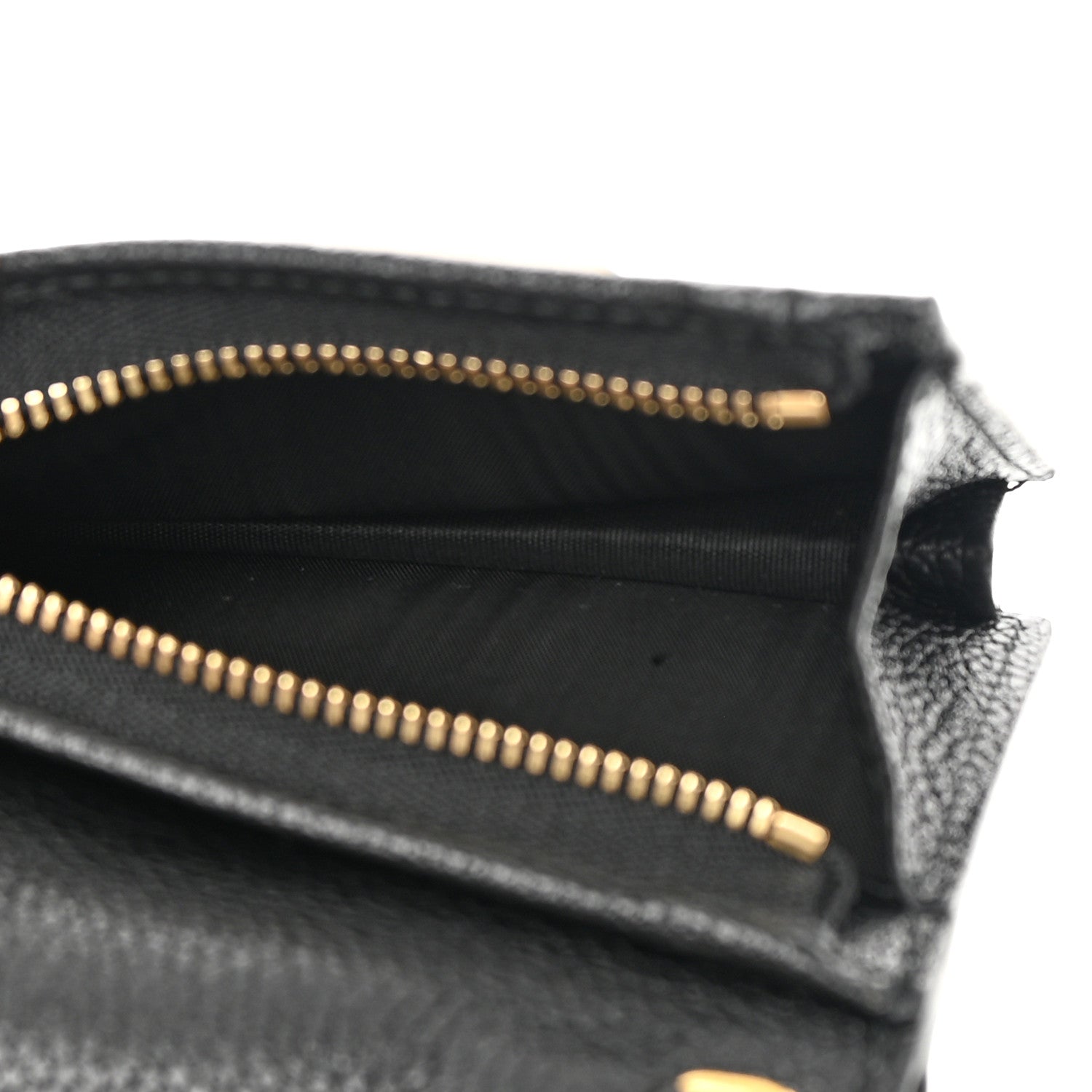 Gucci Grainy Calfskin Zumi Chain Card Case Wallet Black 5 of 7
