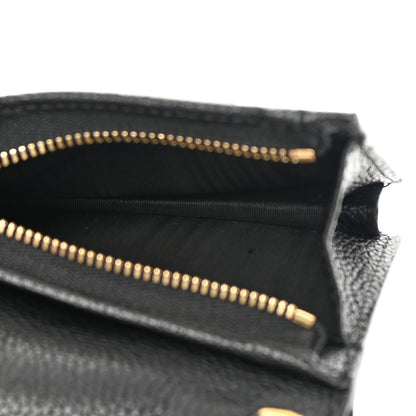 Gucci Grainy Calfskin Zumi Chain Card Case Wallet Black 5 of 7
