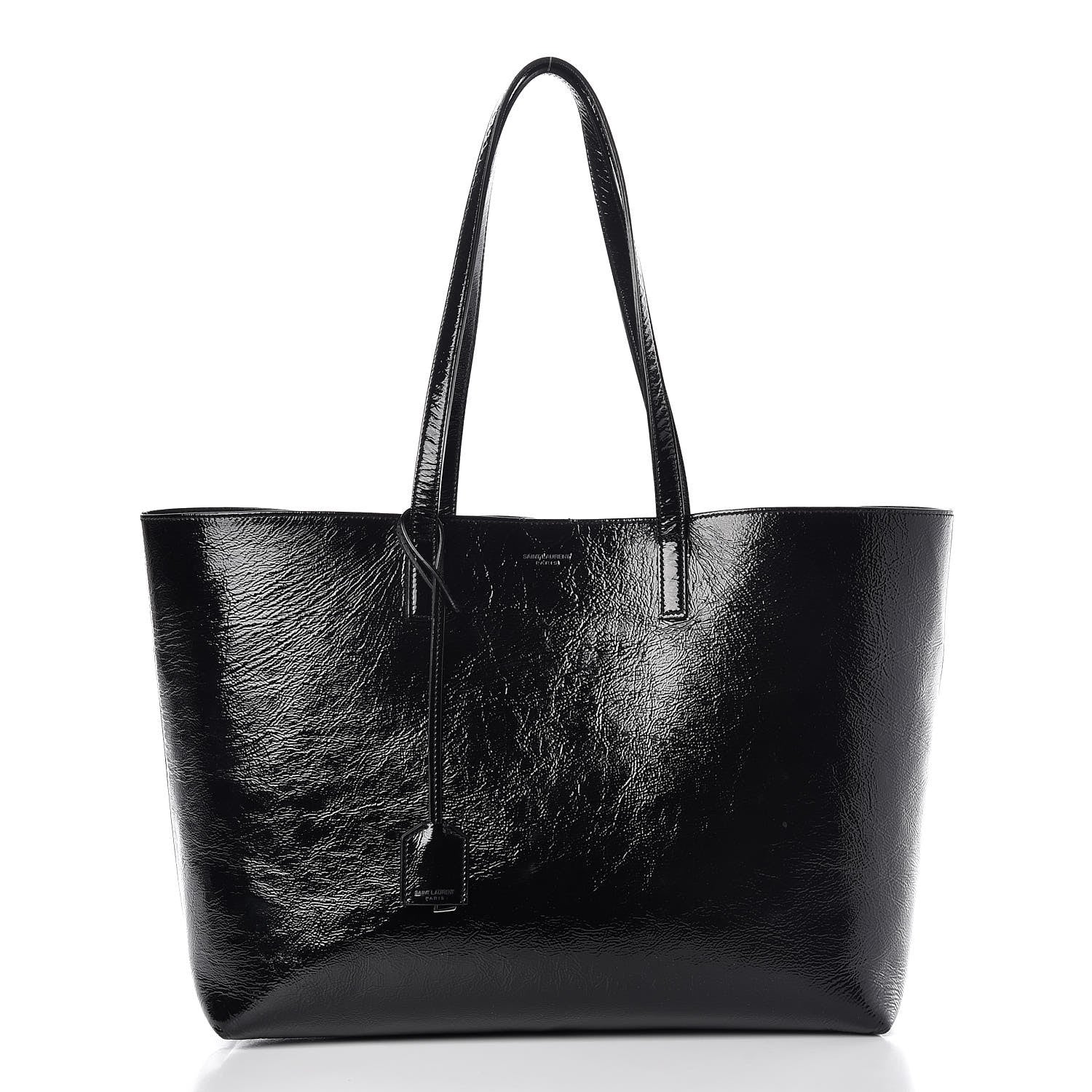 Saint Laurent Patent Calfskin Large Shopping Tote Black 3 of 12