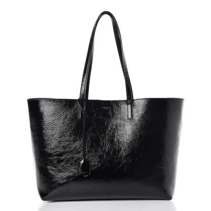 Saint Laurent Patent Calfskin Large Shopping Tote Black 3 of 12