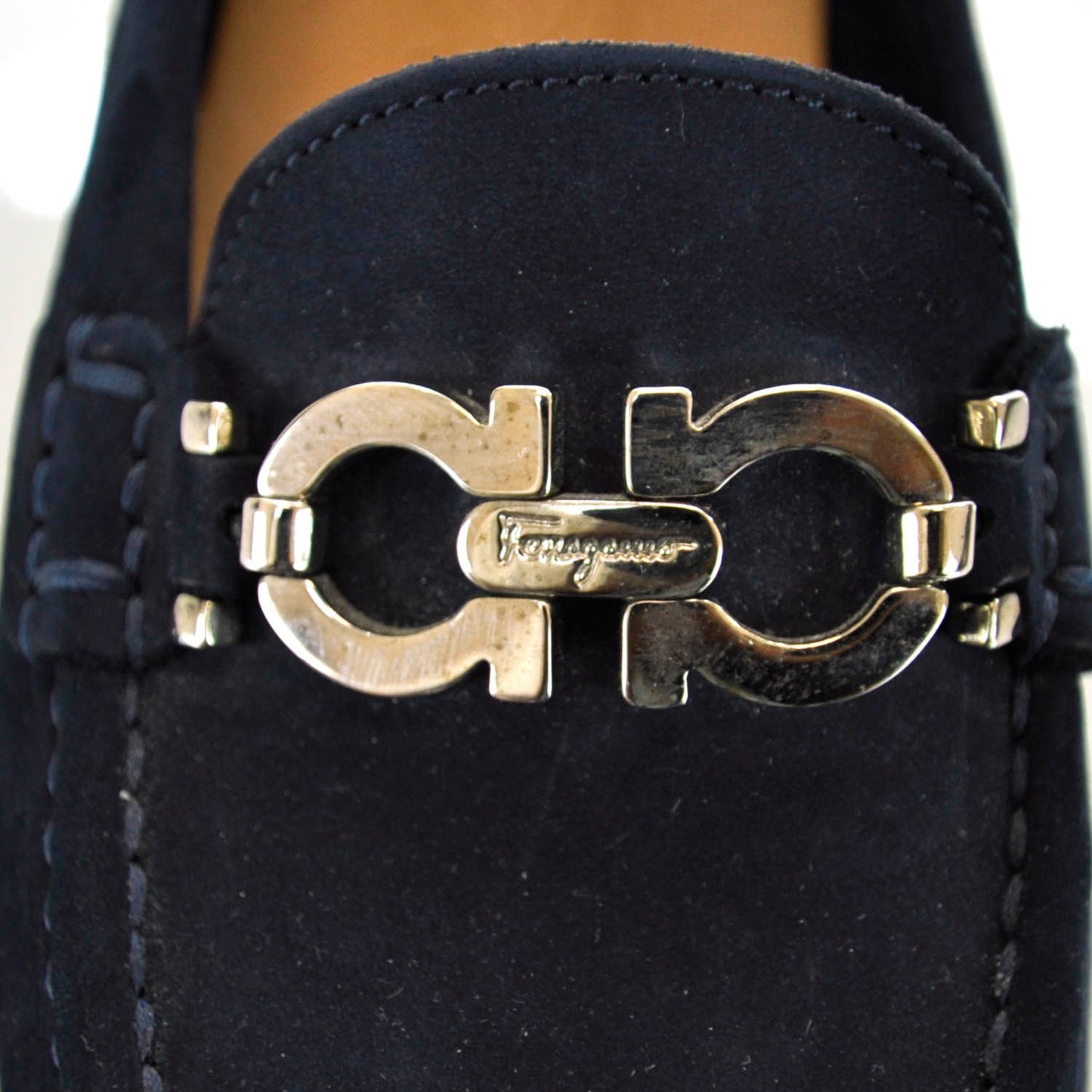 SALVATOREFERRAGAMOSuedeLoafers5.5Black