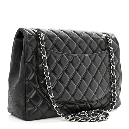 Chanel Lambskin Quilted Maxi Single Flap Black 3 of 13