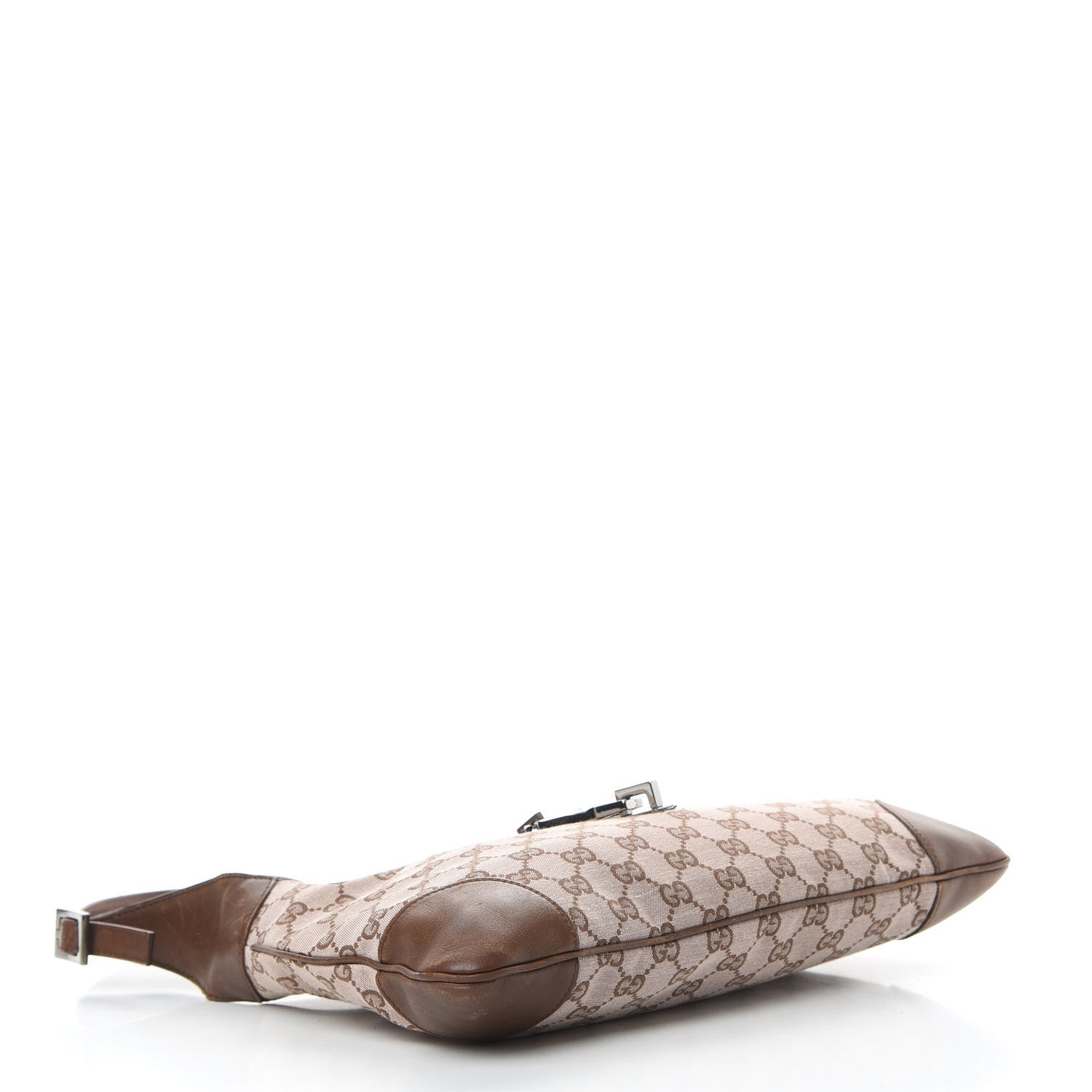 Gucci Monogram Lobster Clasp Jackie O Hobo Brown 4 of 16