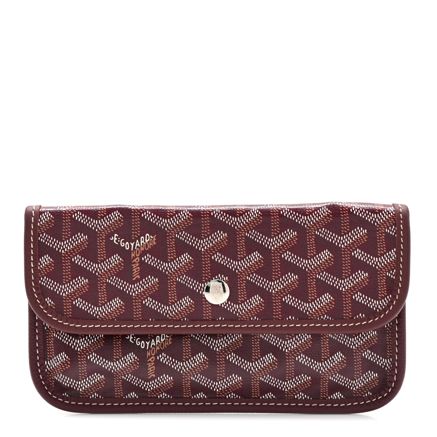 Goyard Goyardine Pouch Burgundy 1 of 6