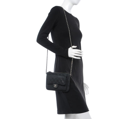 Chanel Iridescent Caviar Quilted Daily Zip Crossbody Bag Black 2 of 9