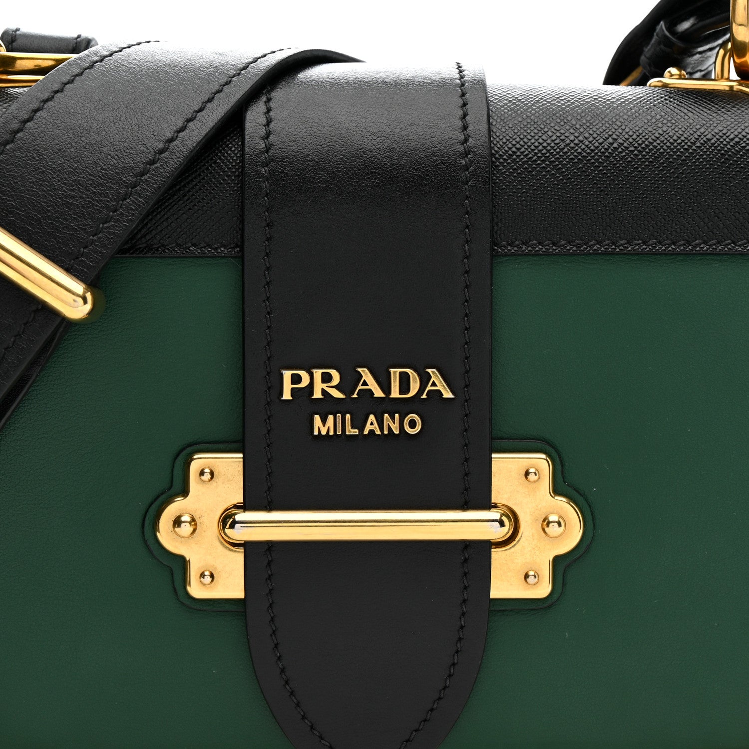 Prada City Calf Saffiano Cahier Bag Biliardo Black 9 of 18