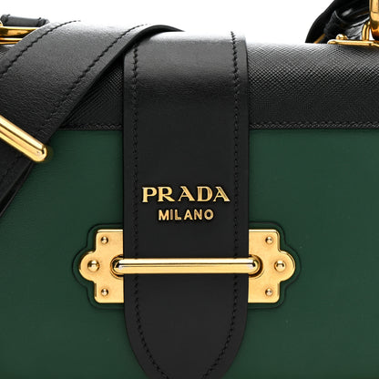Prada City Calf Saffiano Cahier Bag Biliardo Black 9 of 18
