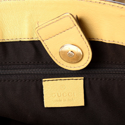 Gucci Monogram Medium D Gold Ring Tote Yellow 6 of 7
