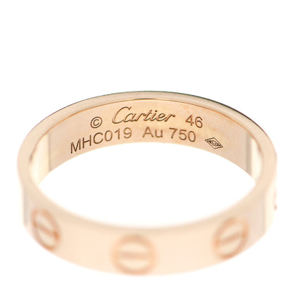Cartier 18K Yellow Gold 3.5mm LOVE Wedding Band Ring 46 3.75 4 of 5