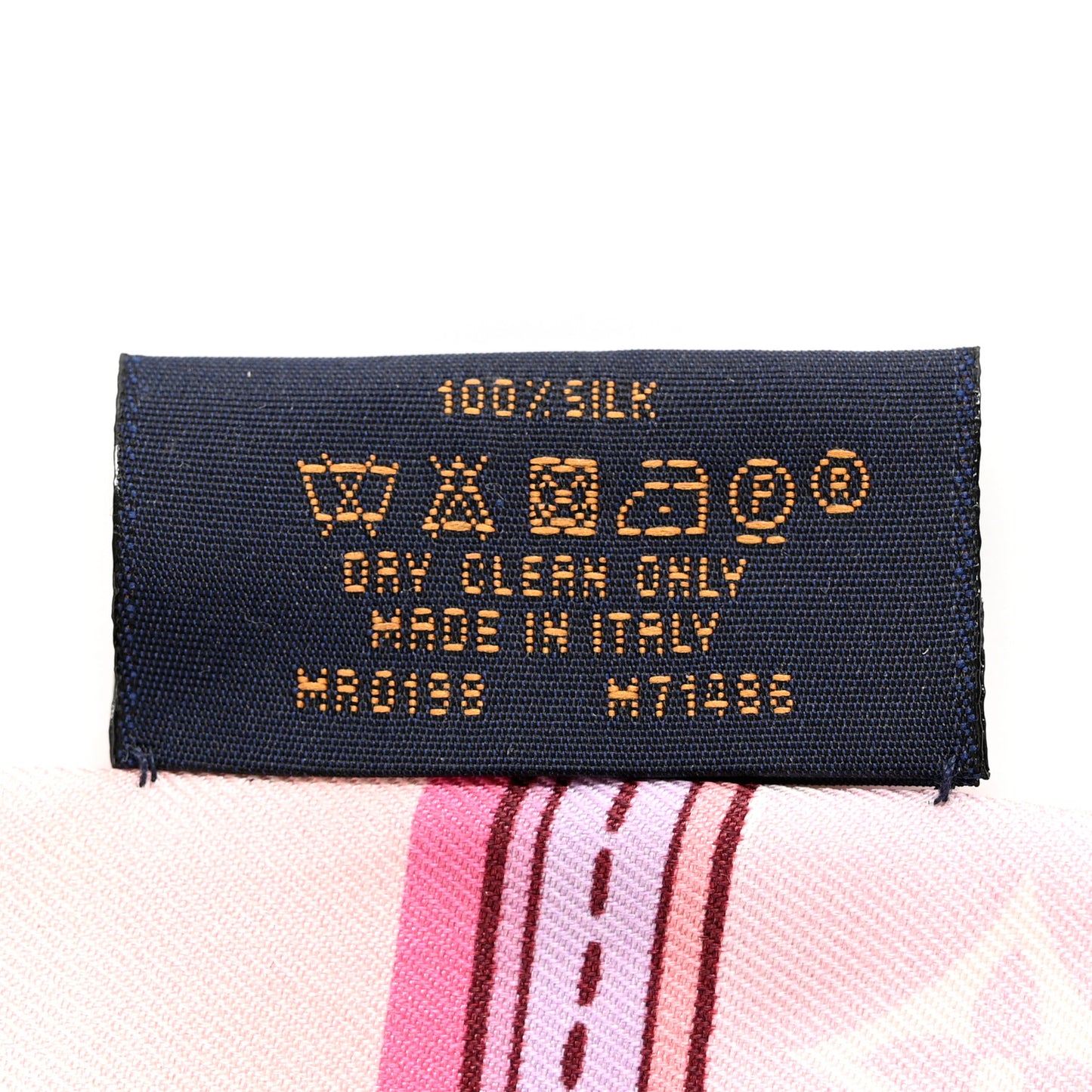Silk Monogram Superstition Bandeau Rose Clair