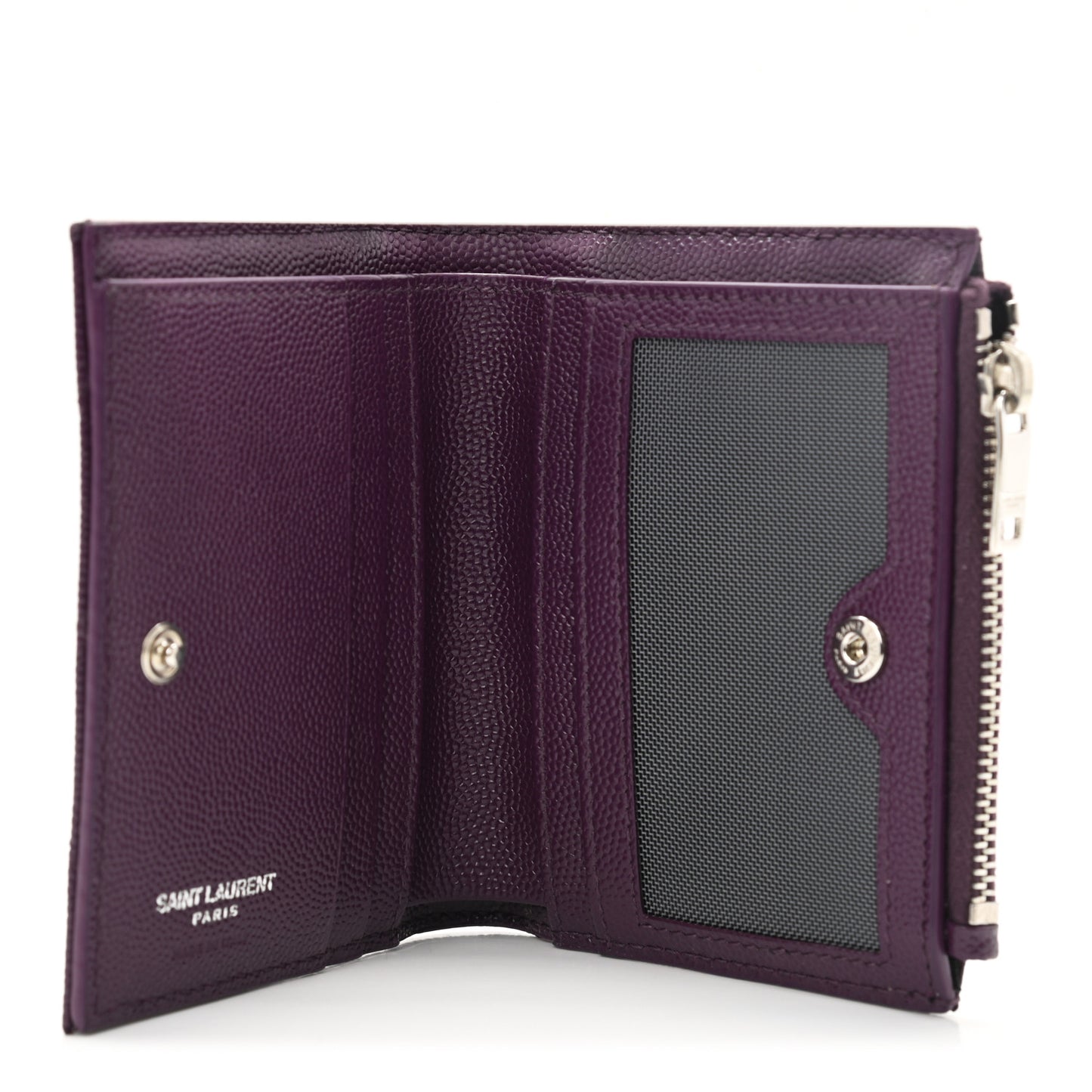 Grain De Poudre Matelasse Chevron Monogram Zipped Card Case Lilac