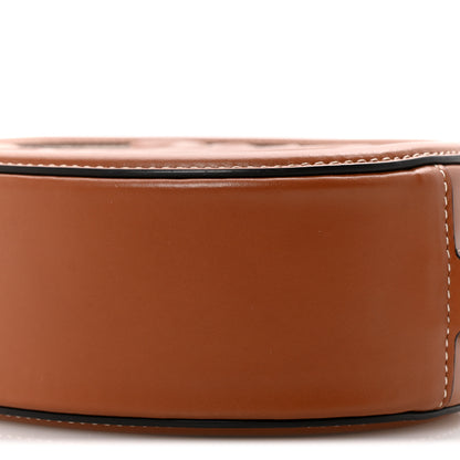 Celine Canvas Calfskin Cuir Triomphe Oval Crossbody Purse Natural Tan 21 of 23