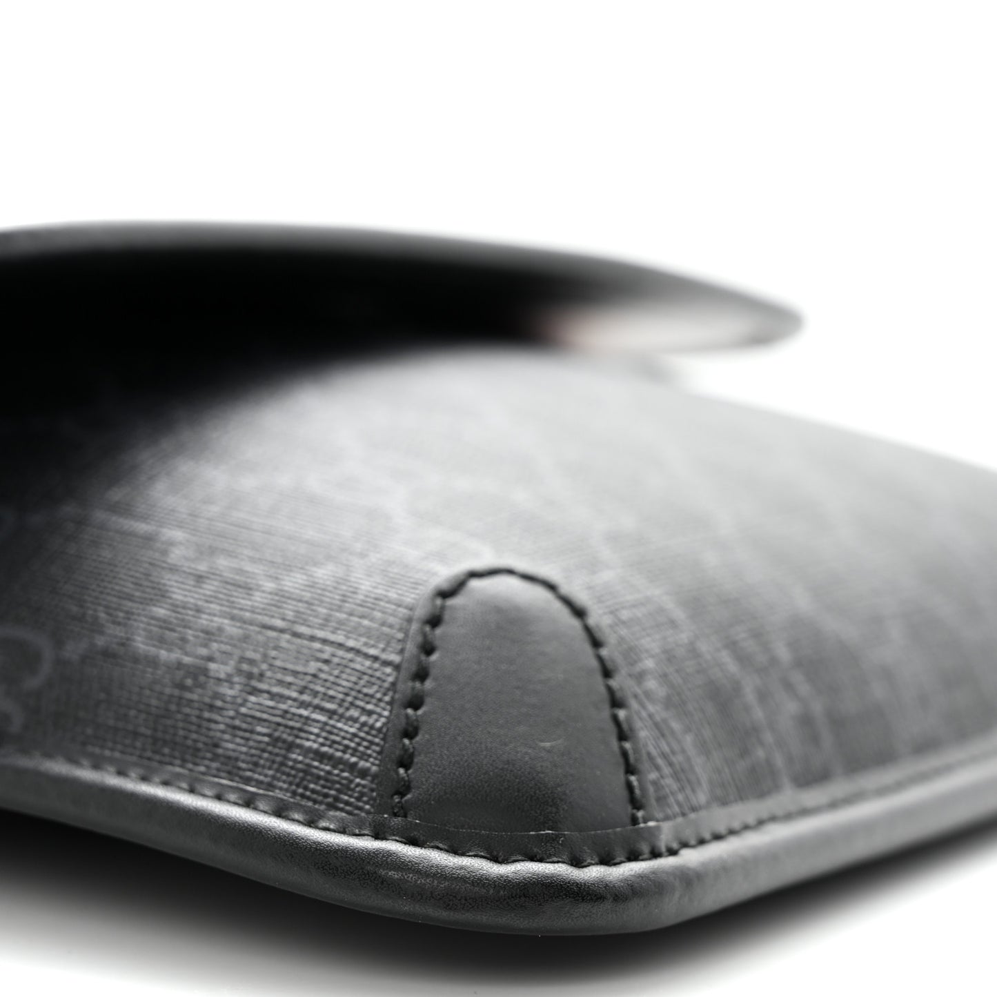 GG Supreme Monogram Web Slim Belt Bag Black Grey