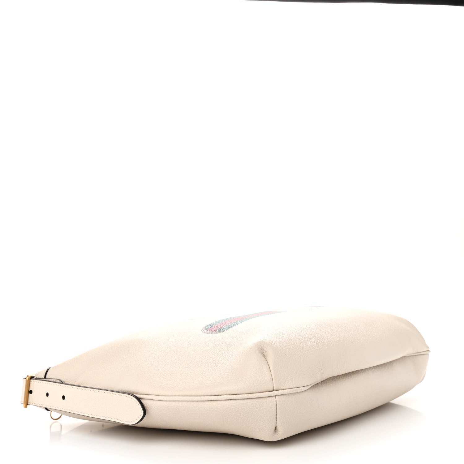 Gucci Grained Calfskin Logo Half Moon Hobo White 4 of 13