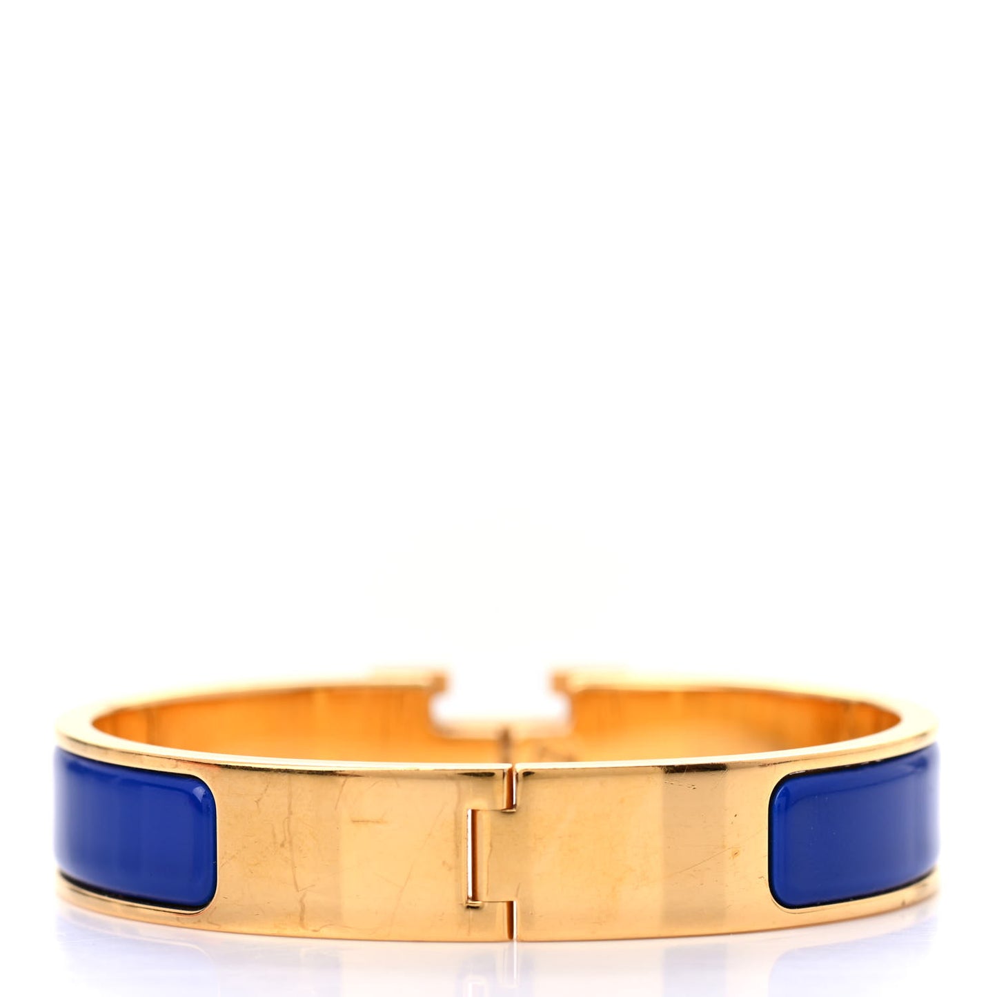 Enamel Narrow Clic Clac H Bracelet GM Bleu Royal