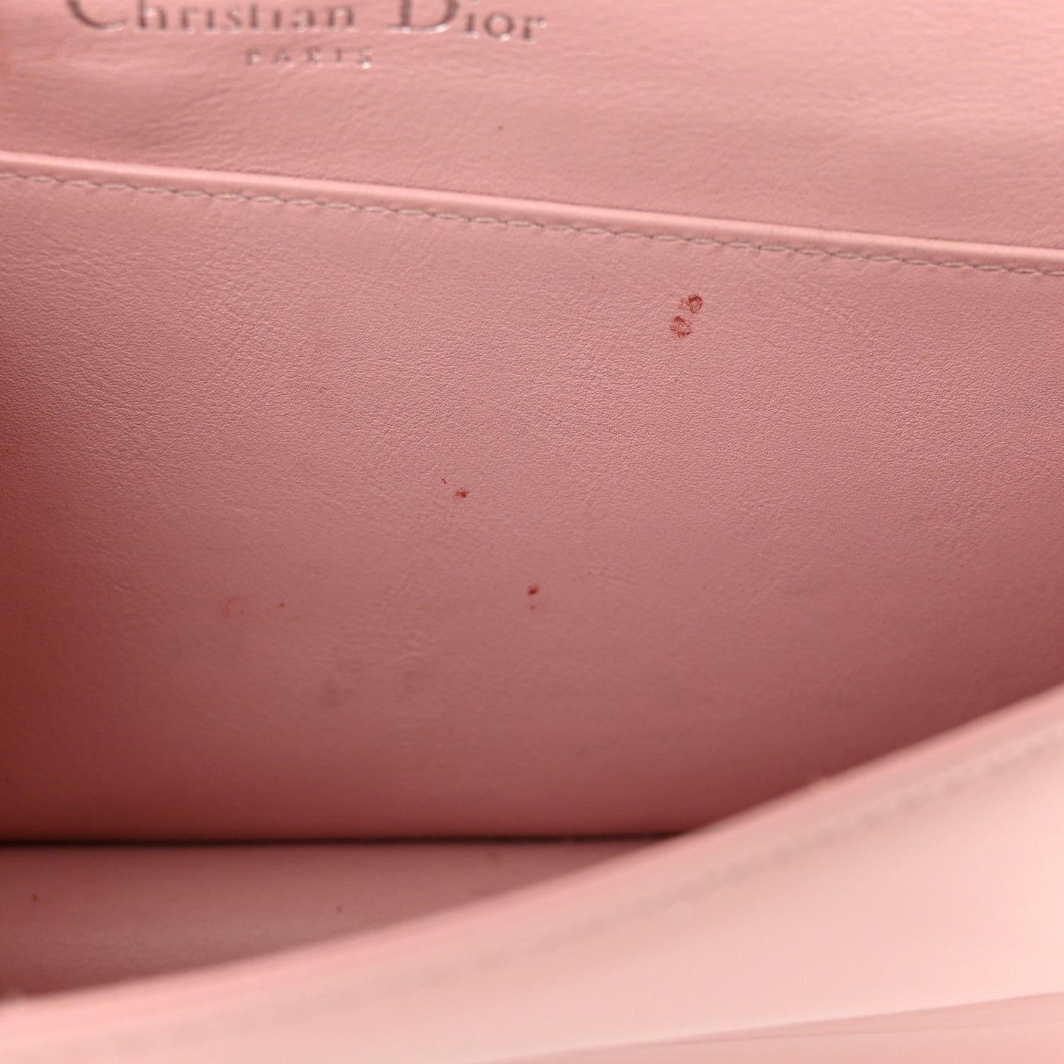 Christian Dior Patent Cannage Lady Dior Chain Wallet Rose Clair 14 of 16