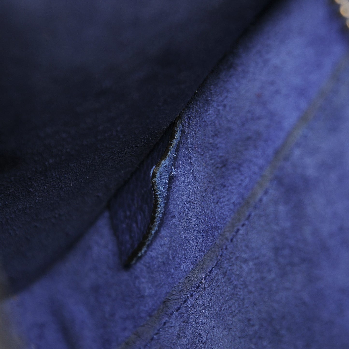Drummed Calfskin Nano Luggage Indigo