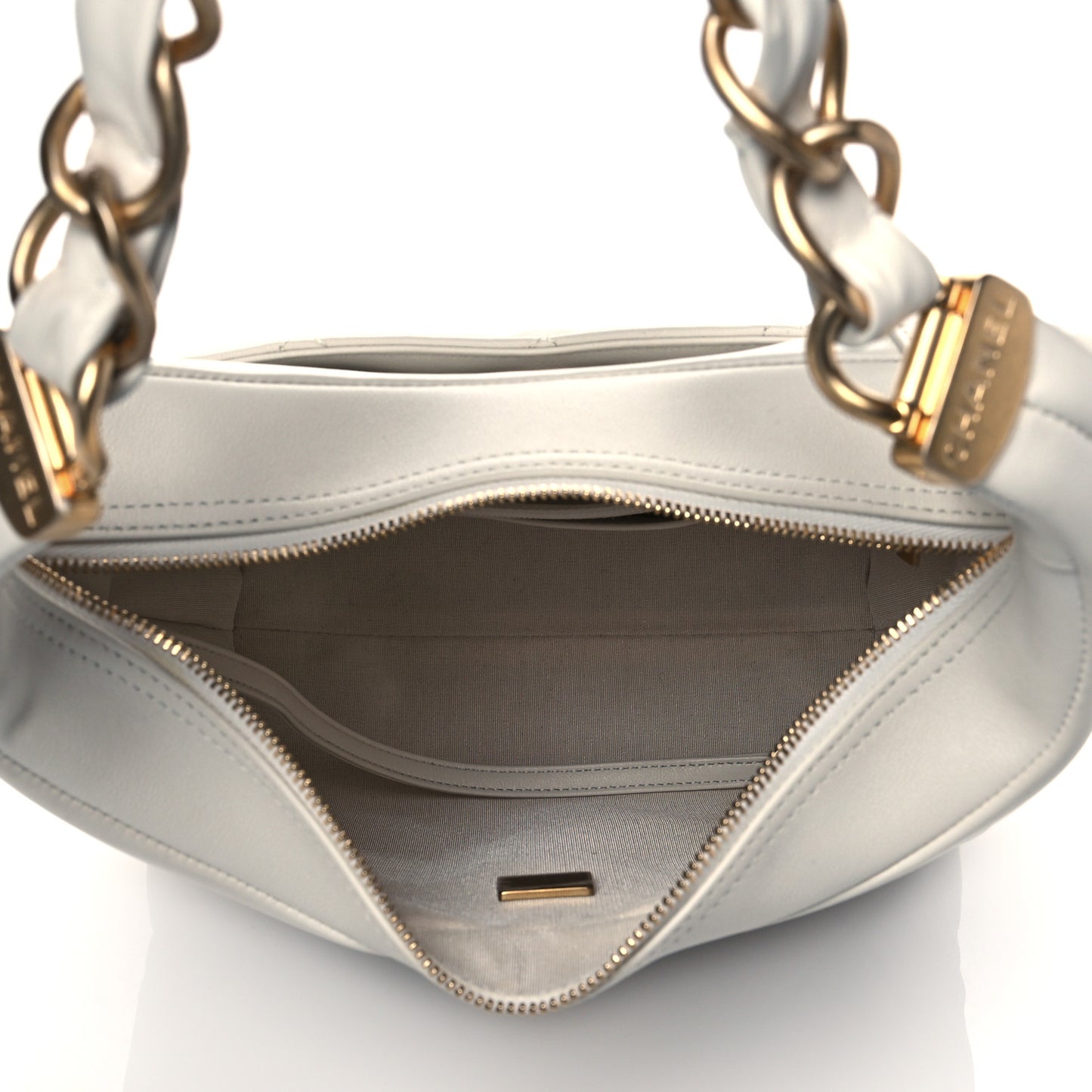 Calfskin Quilted Close To Me Hobo White
