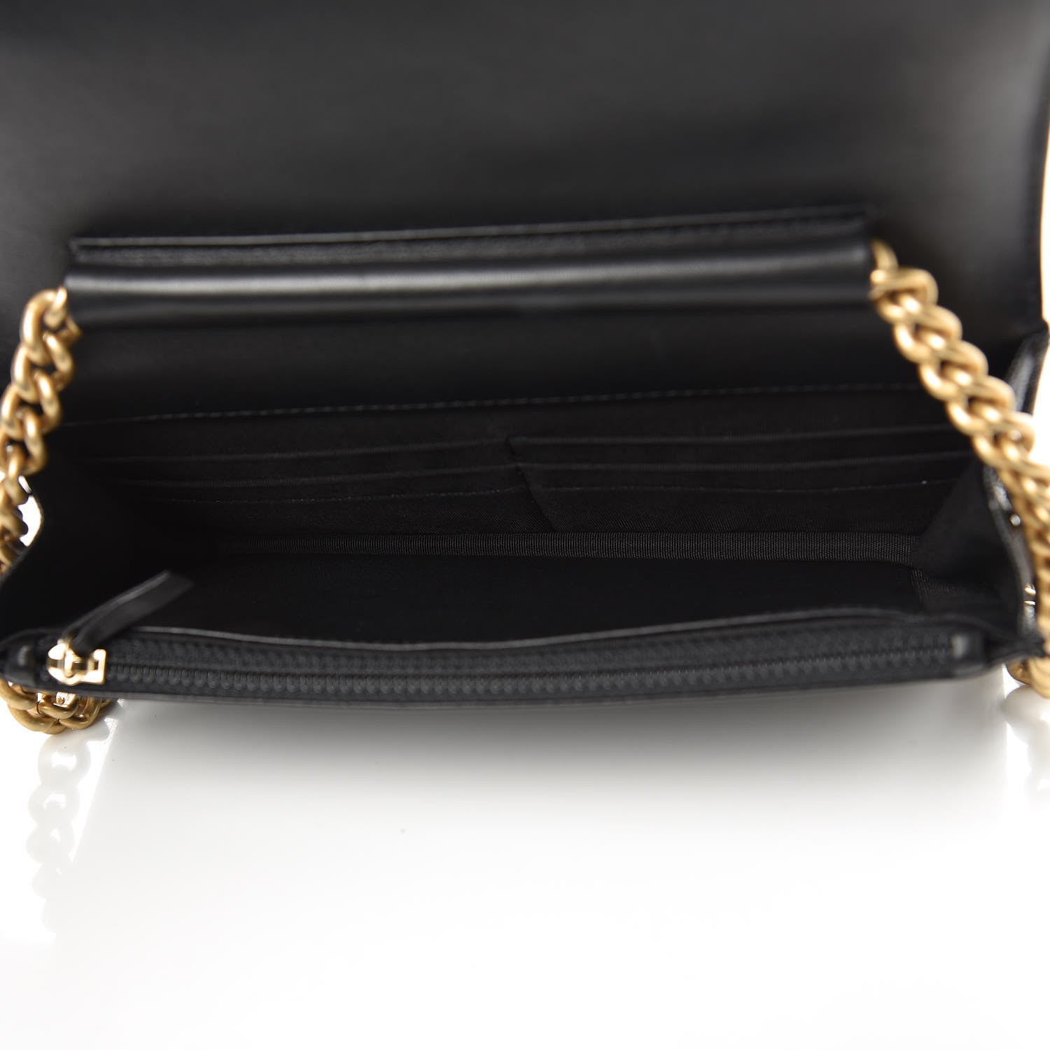 Chanel Caviar Quilted Boy Wallet On Chain WOC Black 5 of 10