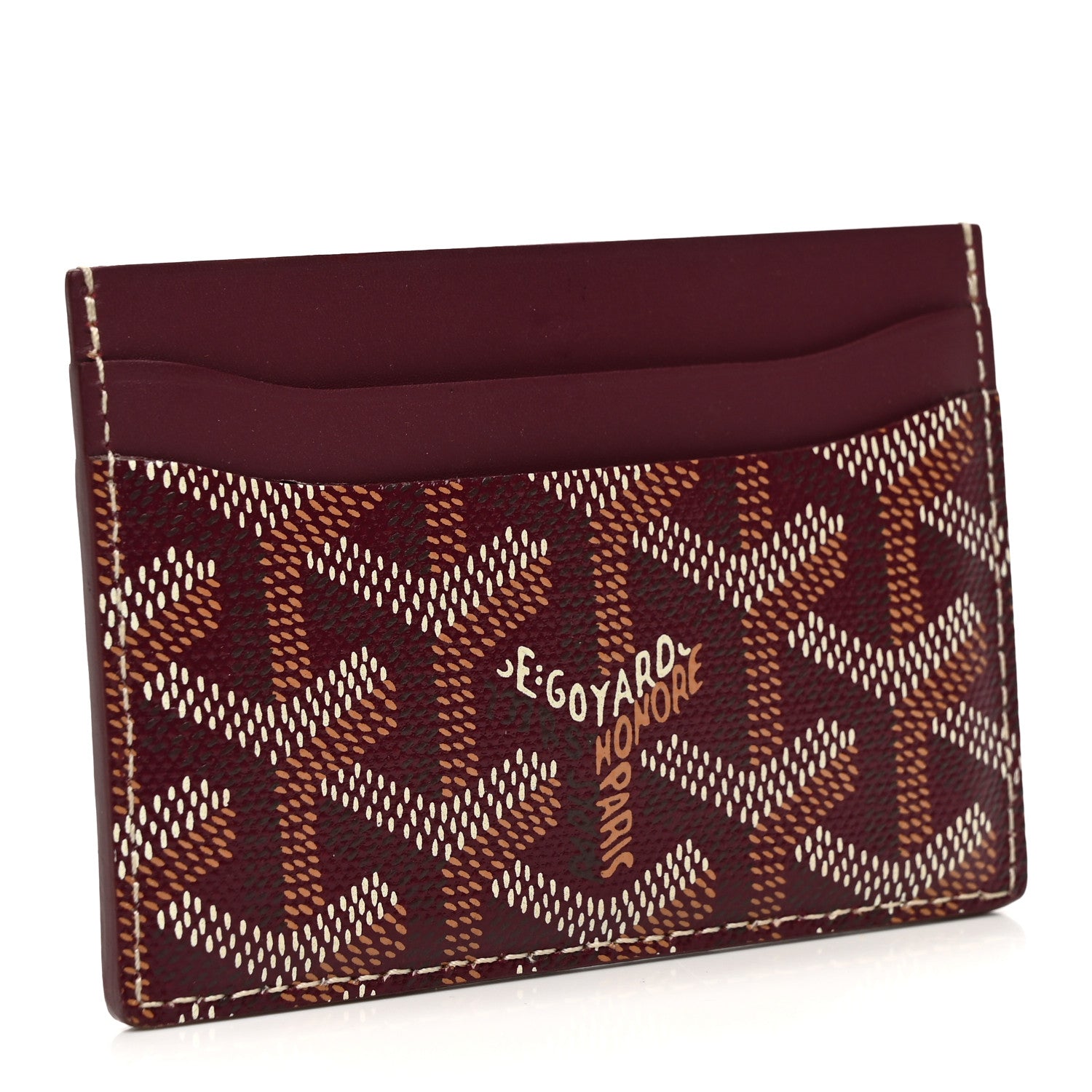 Goyard Goyardine Saint Sulpice Card Holder Bordeaux 3 of 7