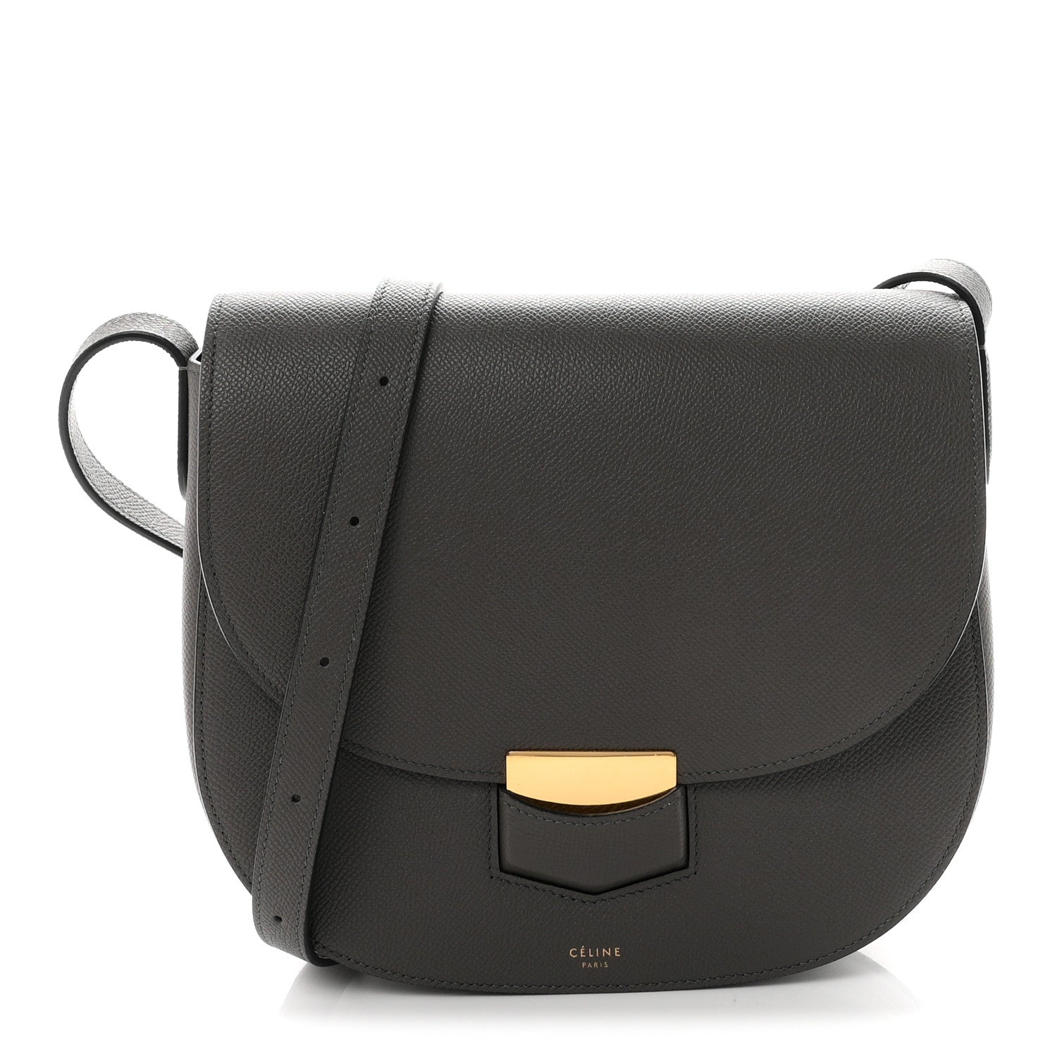 Celine Baby Grained Calfskin Medium Trotteur Grey 1 of 10