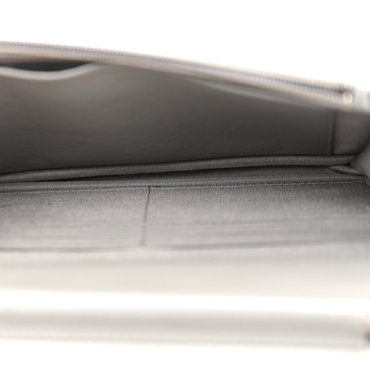 Lambskin Quilted Boy Wallet On Chain WOC Grey