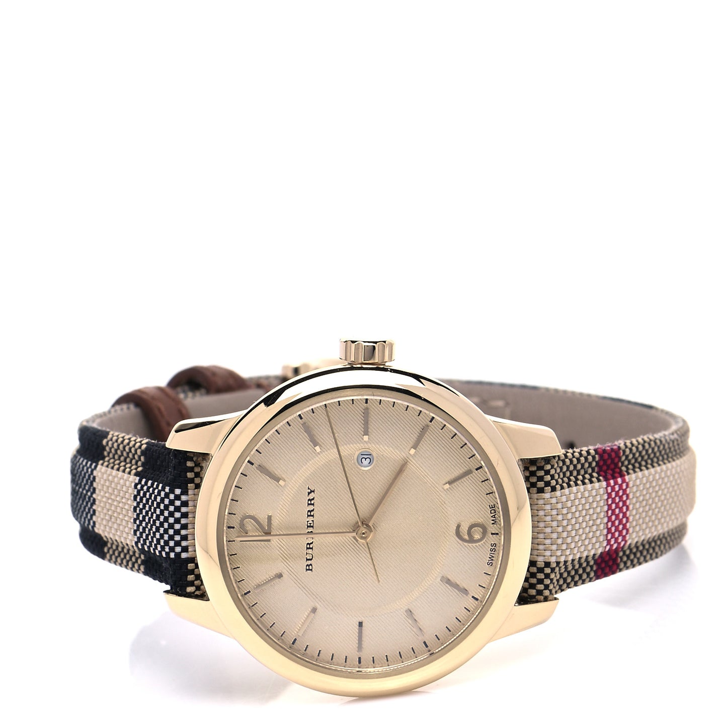 Stainless Steel Calfskin 32mm Quartz Watch Beige BU10104