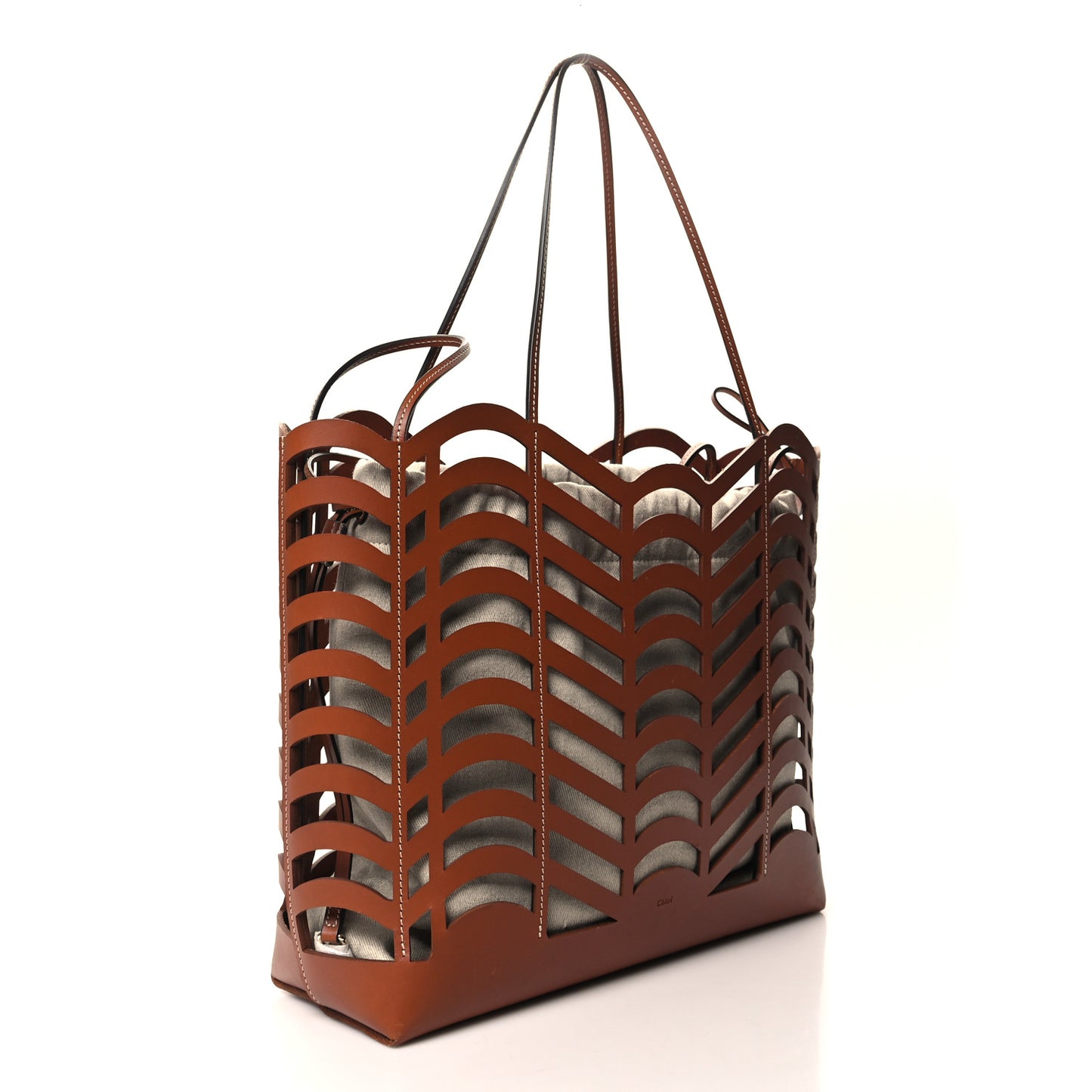 Calfskin Medium Kayan Basket Tote Bag Caramel