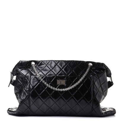Chanel Glazed Calfskin Quilted Surpique Carryall Black 1 of 9